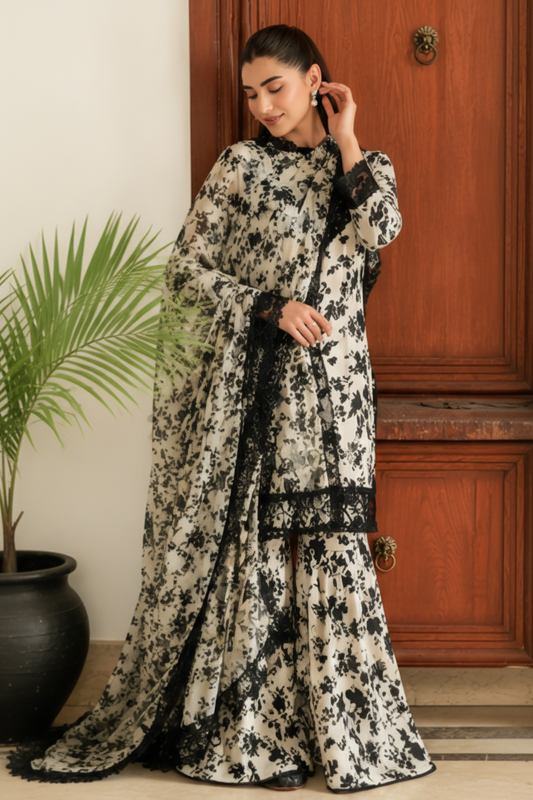 Digital Printed Lawn Dress With Chiffon Printed Dupatta (Unstitched)