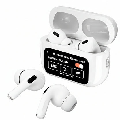 A9 Pro Earbuds ANC/ENC Dauble Dark Tuch screen display Noise Reduction Wireless Earbuds For Android and iOS/Airpods