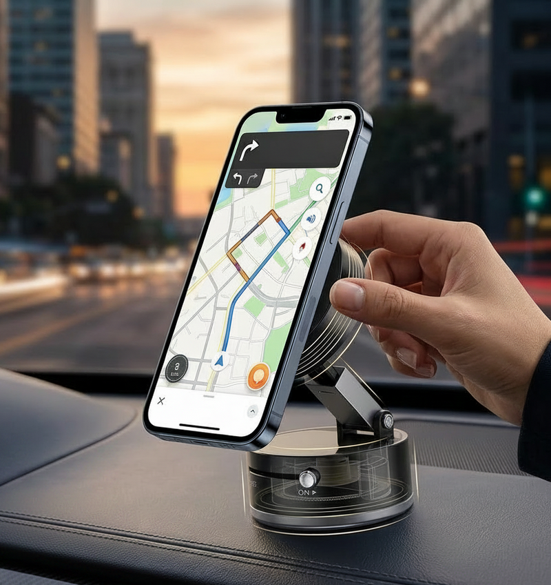 360° Magnetic Car Phone Holder – Strong Dashboard Mount, Universal Fit | Pakistan