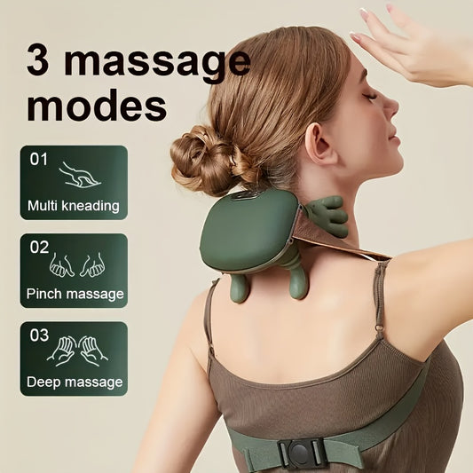 Smart Neck & Shoulder Massager – Electric Deep Kneading, Heat Therapy, Pain Relief | Pakistan