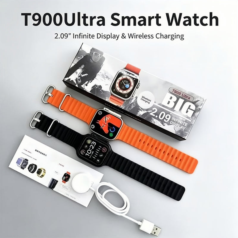 T900 Ultra Smart Watch – 2.09" Display, Bluetooth Calling, Fitness Tracker | Pakistan